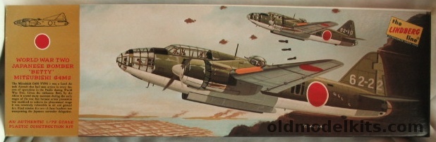 Lindberg 1/72 Japanese Bomber 'Betty' G4M2, 576-200 plastic model kit